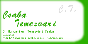 csaba temesvari business card